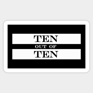 ten out of ten 10 Sticker